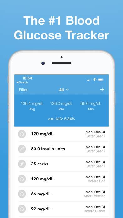 Glucose Blood Sugar Tracker Schermata dell'app #1
