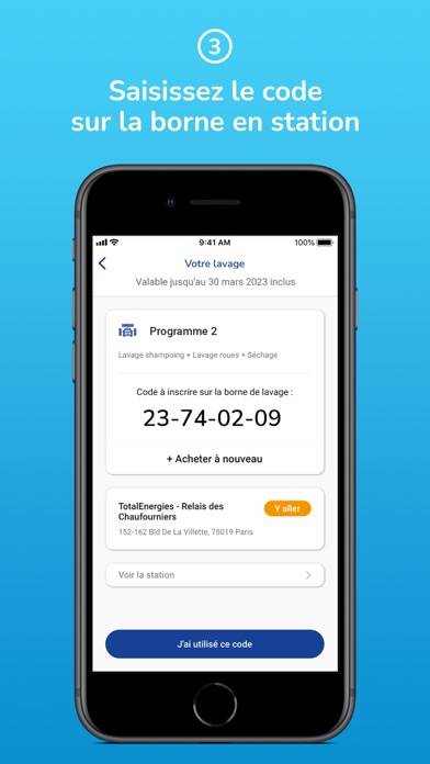 Wash par TotalEnergies Capture d'écran de l'application