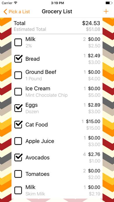 Budget Shopper Schermata dell'app #2