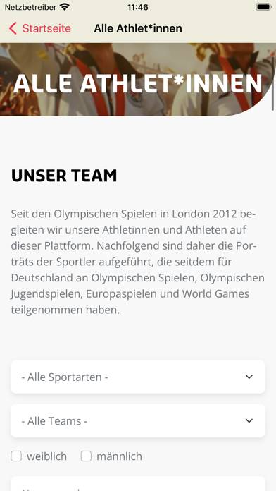 Team Deutschland App screenshot