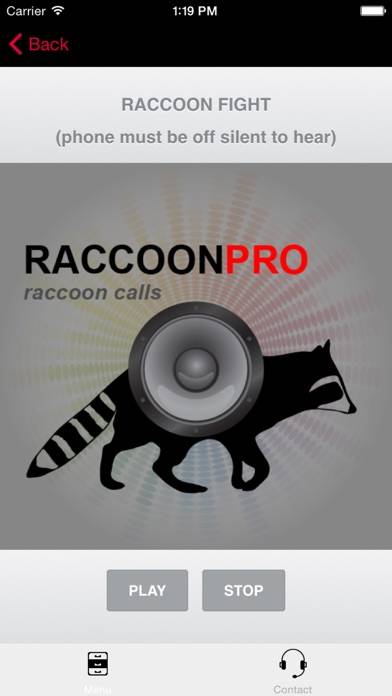 REAL Raccoon Calls and Raccoon Sounds for Raccoon Hunting App-Screenshot #1