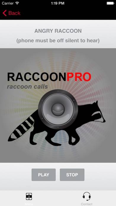 REAL Raccoon Calls and Raccoon Sounds for Raccoon Hunting App-Screenshot