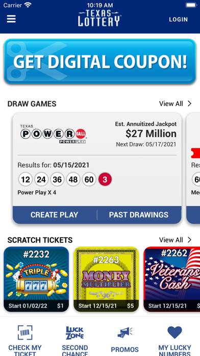Texas Lottery Official App App screenshot #1