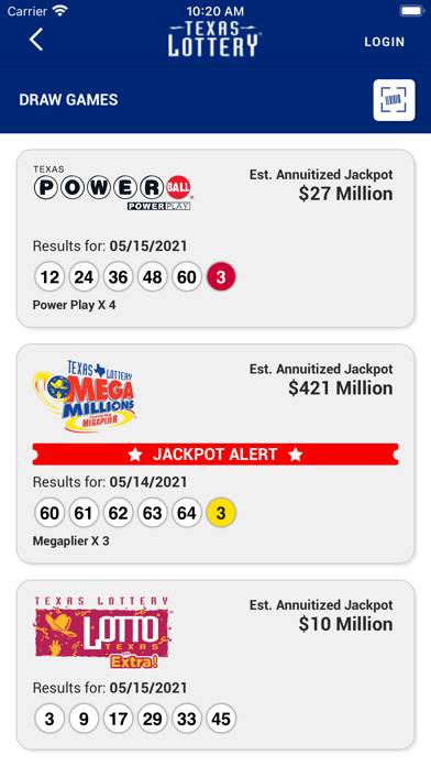 Texas Lottery Official App App screenshot #2