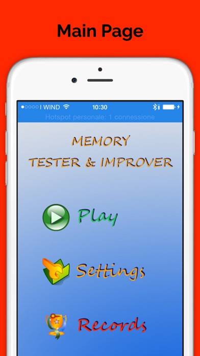 Memory Testimprover Pro game screenshot