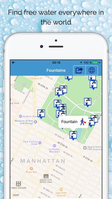 Fountains - Find free drinking water in the world screenshot