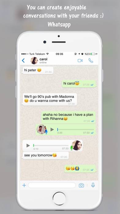 Prank Messages for Popular Social Chats captura de pantalla