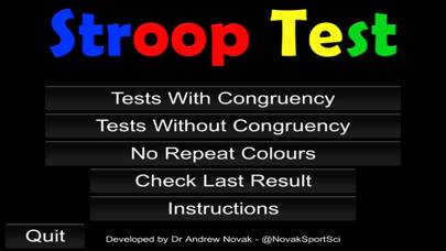 Stroop Test for Research Schermata dell'app #1