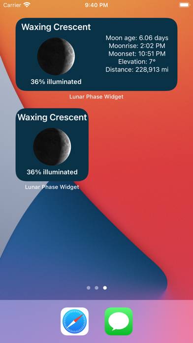 Lunar Phase Widget App skärmdump #3