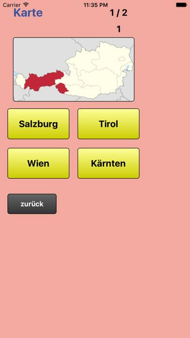 Die bundesländer von Österreich - Kennst du sie ? screenshot