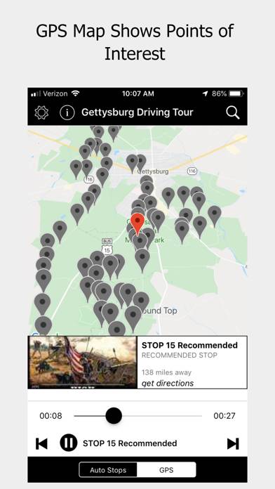 Gettysburg Driving Tour App screenshot