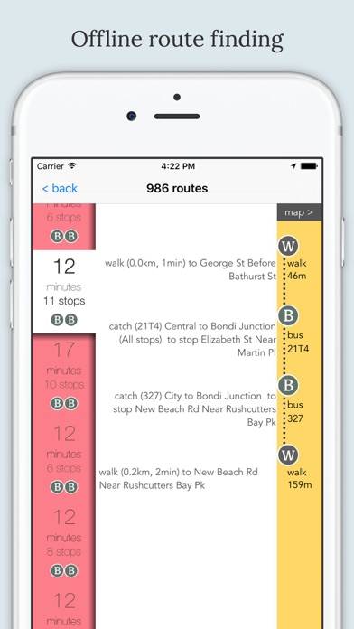 Sydney Public Transport App screenshot