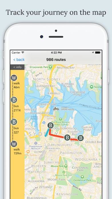 Sydney Public Transport screenshot
