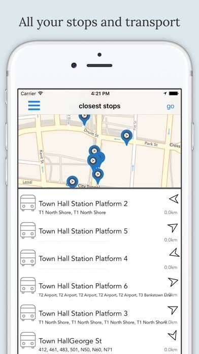 Sydney Public Transport App screenshot