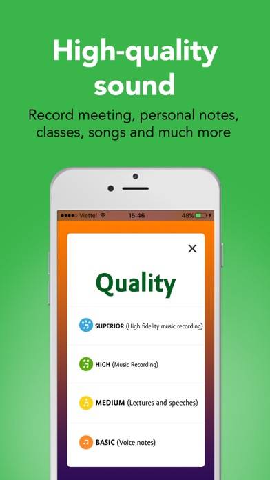 Hi-Q Voice Recorder Pro Captura de pantalla de la aplicación #3