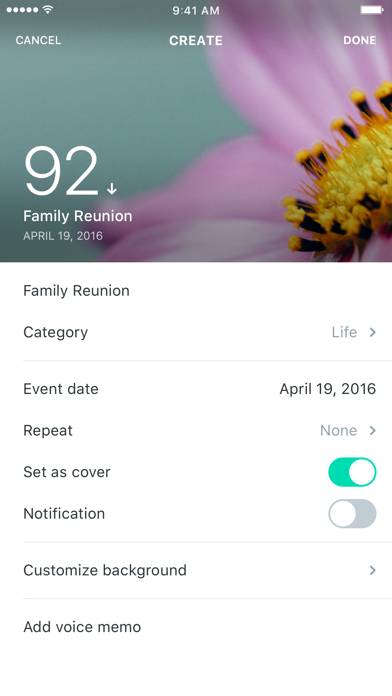 Dreamdays Countdown IV: count down to days matter App screenshot #2