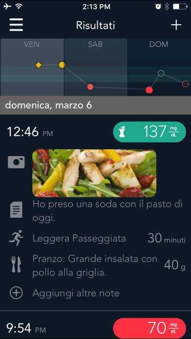 CONTOUR DIABETES app (IT) Schermata dell'app