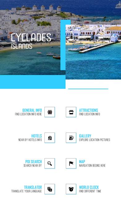 Cyclades Islands Tourism Guide Captura de pantalla de la aplicación #2