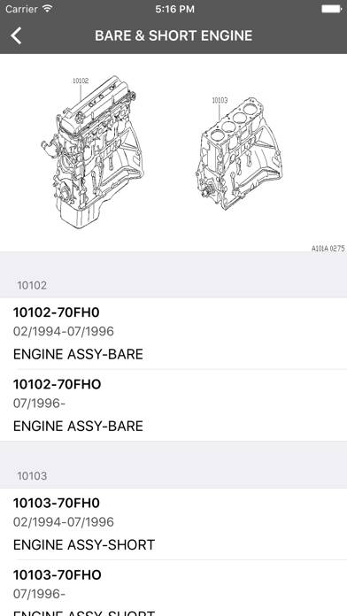 Car Parts for Nissan, Infinity Captura de pantalla de la aplicación #1