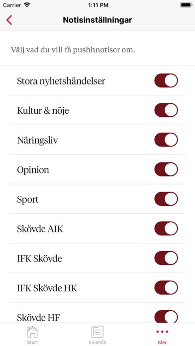 Skövde Nyheter App skärmdump #3