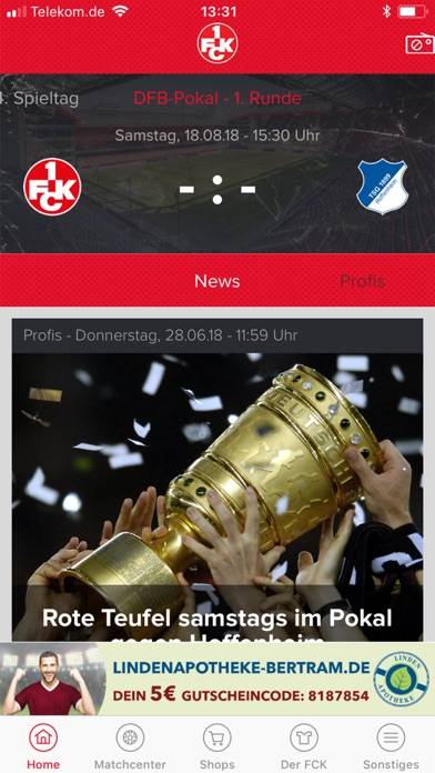 1. FC Kaiserslautern App App-Screenshot #2