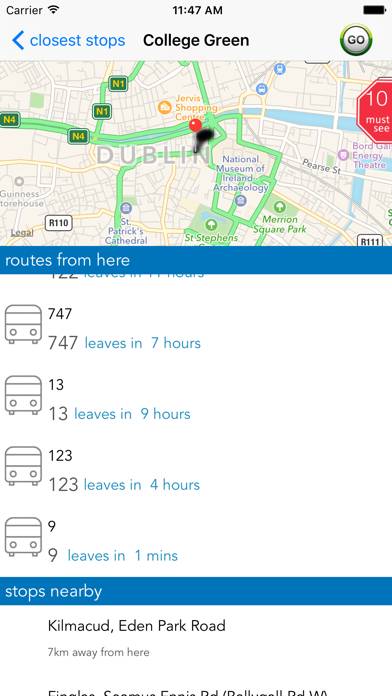 Dublin Public Transport Schermata dell'app #3