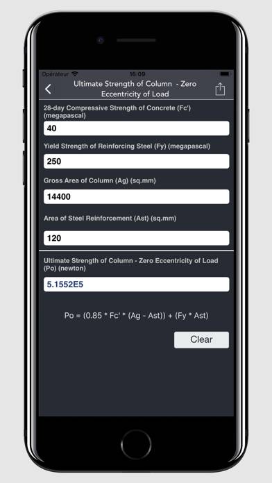 Column Construction Calculator Schermata dell'app #6