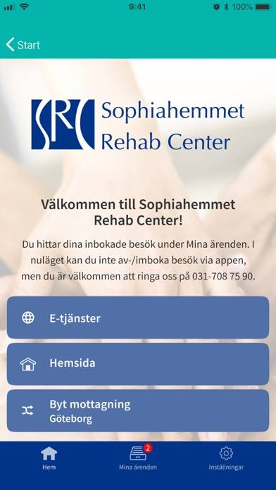 SRC Hälsa Online App skärmdump