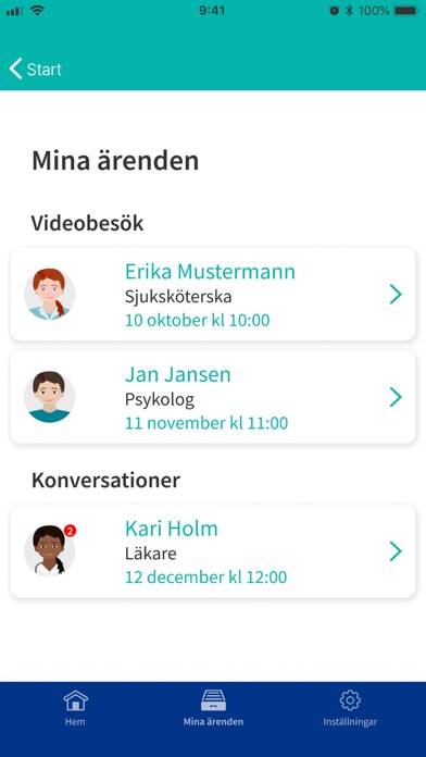 SRC Hälsa Online App skärmdump