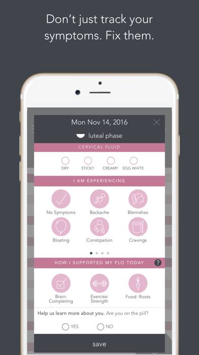 MyFlo Period Tracker Calendar Captura de pantalla de la aplicación #2