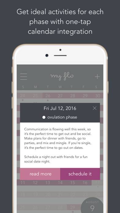 MyFlo Period Tracker Calendar Captura de pantalla de la aplicación #4