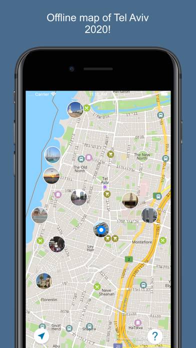 Tel Aviv 2020  offline map App screenshot #1
