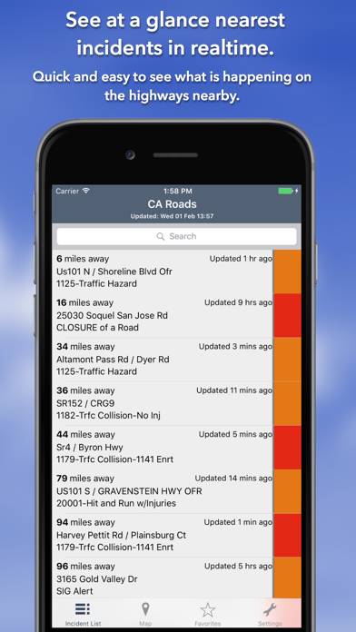 California State Roads App screenshot