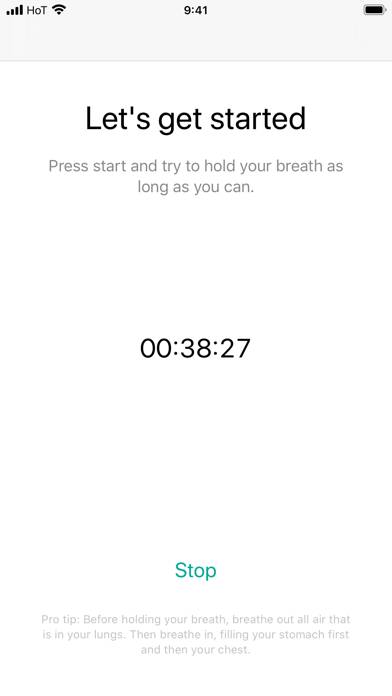 Hold your breath longer App-Screenshot #1