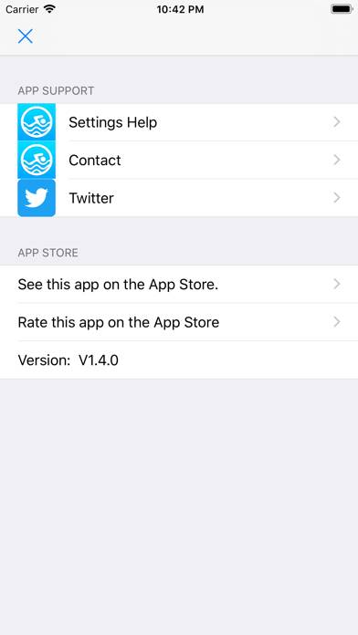Swim Start App-Screenshot
