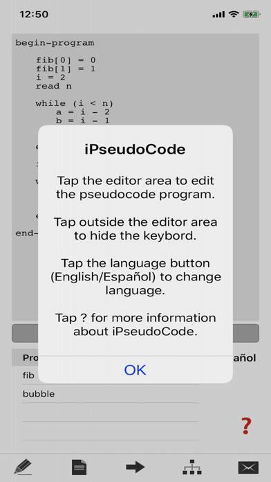 IPseudoCode Captura de pantalla de la aplicación #1