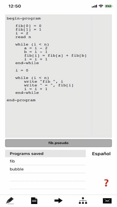 IPseudoCode Captura de pantalla de la aplicación #2