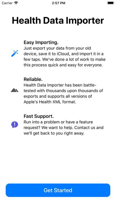 Health Data Importer Captura de pantalla de la aplicación #1