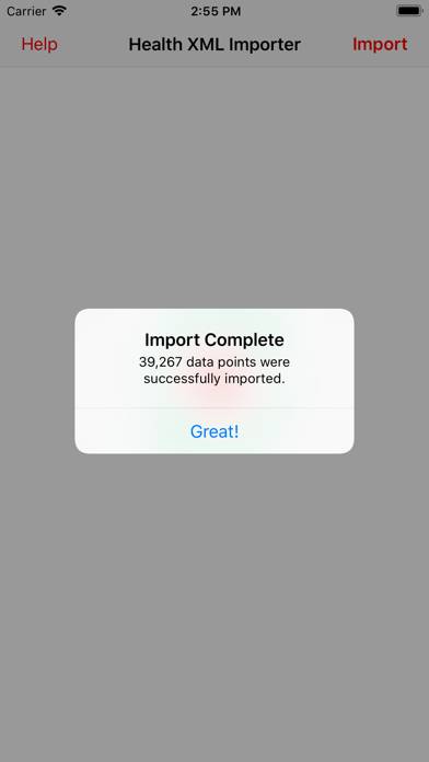 Health Data Importer Captura de pantalla de la aplicación #5