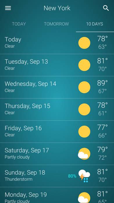 Weather: USA Captura de pantalla de la aplicación #5