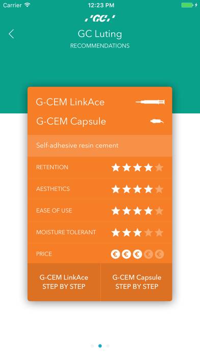 GC Luting Guide ekran görüntüsü