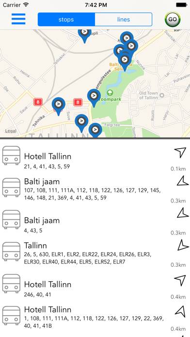 Estonia Public Transport App screenshot #1