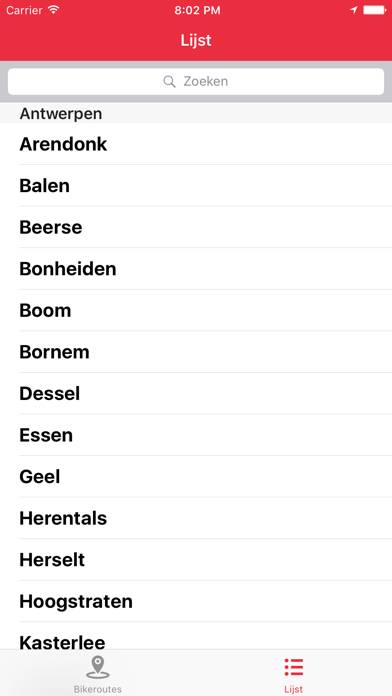 Mountainbikeroutes België App-Screenshot