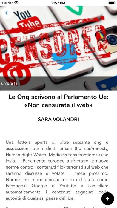 Il Dubbio Schermata dell'app
