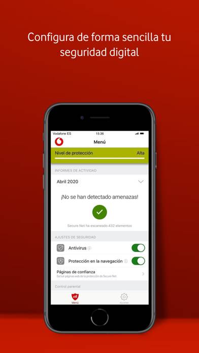 Vodafone Secure Net Captura de pantalla de la aplicación