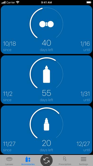 Contact Lenses Tracker Premium App screenshot