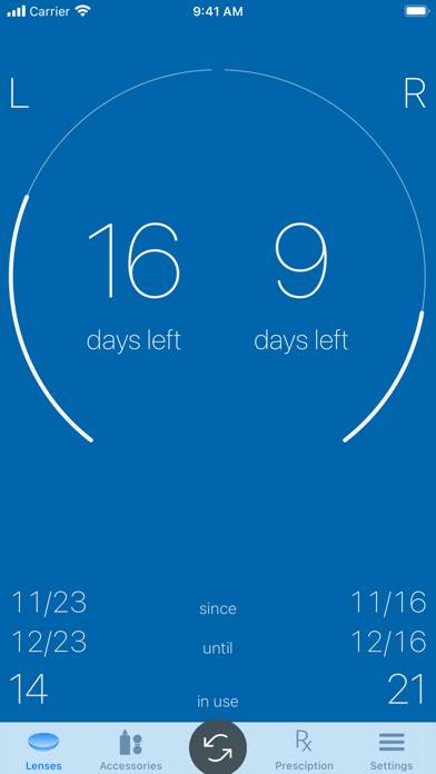 Contact Lenses Tracker Premium App screenshot