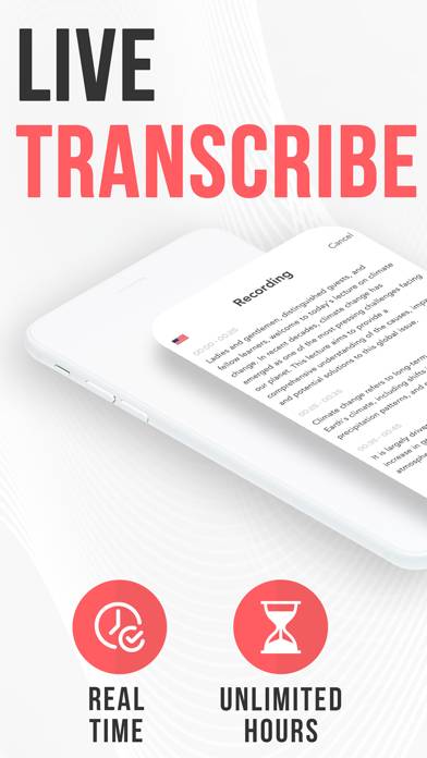 Live Transcribe Voice to Text. Schermata dell'app #1