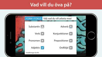Form i fokus A – svensk grammatik App screenshot #5