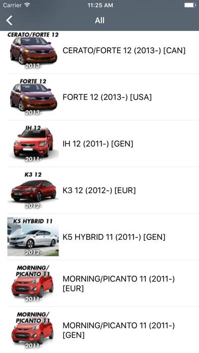 Kia Car Parts Diagrams ekran görüntüsü